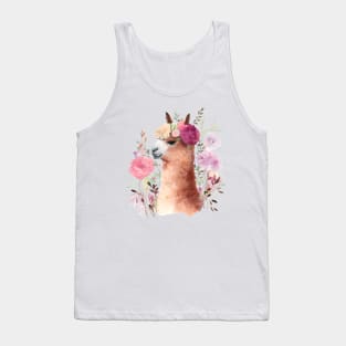 lama with flowers Tank Top